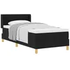 Image de vidaXL Lit à Ressorts avec Matelas Noir 200 x 100 cm Tissu, Lit Box Moderne, Matelas Ressorts ensachés mi-Ferme, tête réglable, mobilier stylé pour Chambre