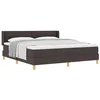 Image de vidaXL Lit à Ressorts avec Matelas Marron foncé 200 x 180 cm Tissu, Lit Box Moderne, Matelas Ressorts ensachés mi-Ferme, tête réglable, mobilier stylé pour Chambre