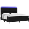 Image de vidaXL Lit à Ressorts avec Matelas avec LED Noir 200 x 200 cm Tissu