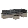 Image de vidaXL Ensemble de canapé de Jardin avec Coussin 7 pcs Gris Poly rotin, Canapé de Jardin et terrasse, Ensemble modulaire, rotin Durable, résistant aux UV, mobilier Lounge pour Patio, extérieur