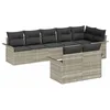Image de vidaXL Ensemble de canapé de Jardin 8 pcs Gris Clair polyrotin, Canapé de Jardin et terrasse, mobilier extérieur Moderne et Robuste, canapé imperméable pour détente en extérieur