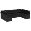 Image de vidaXL Ensemble de canapé de Jardin avec Stockage 9 pcs Noir polyrotin, Canapé de Jardin et terrasse, mobilier d'extérieur Moderne, modularité, résistant aux UV, détente Estivale, Salon