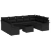 Image de vidaXL Ensemble de canapé de Jardin 10 pcs Beige polyrotin, Canapé de Jardin et terrasse, mobilier d'extérieur Moderne, modularité, résistant aux UV, détente Estivale, Salon