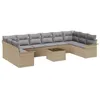 Image de vidaXL Ensemble de canapé de Jardin 11 pcs Noir polyrotin, Mobilier Moderne pour Jardin et terrasse, canapé extérieur résistant, agencement de sièges Flexible