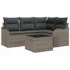 Image de vidaXL Ensemble de canapé de Jardin avec Stockage 5 pcs Noir polyrotin, Canapé de Jardin et terrasse, Meuble en rotin modulable, assises Ajustables pour Le Confort de Printemps et d'été
