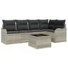 Image de vidaXL Ensemble de canapé de Jardin 6 pcs Gris Clair polyrotin, Sofa modulable Moderne pour Jardin et terrasse, résistant au Soleil, mobilier extérieur stylé, Pratique et Fonctionnel