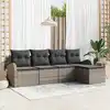 Image de vidaXL Ensemble de Canapés avec coussin 5 pcs Gris polyrotin