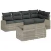 Image de vidaXL Ensemble de canapé de Jardin 7 pcs Gris Clair Poly rotin, Canapé modulable Moderne pour Jardin et terrasse, mobilier extérieur résistant aux intempéries, détente assurée