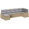 Image de vidaXL Ensemble de Canapés 7 pc Beige polyrotin