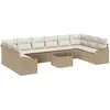 Image de vidaXL Ensemble de canapé de jardin Beige et crème polyrotin