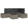 Image de vidaXL Ensemble de canapé de Jardin avec Stockage Gris Clair polyrotin, Canapé modulable Moderne pour Jardin et terrasse, Assise extérieure Confortable, Meubles Lounge en rotin étanches