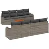 Image de vidaXL Ensemble de canapé de Jardin avec Stockage 9 pcs Gris polyrotin, Ensemble mobilier de Jardin et terrasse, canapé Moderne modulaire, Lounge résistant, Confort assuré