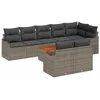 Image de vidaXL Ensemble de canapé de Jardin avec Stockage 9 pcs Gris polyrotin, Mobilier d'extérieur Moderne, Salon de Jardin, canapé de Rangement résistant, rotin, Parfait pour Le Temps