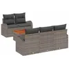 Image de vidaXL Ensemble de canapé de Jardin avec Stockage 6 pcs Gris polyrotin, Canapé Moderne modulable pour Jardin et terrasse, résistant aux intempéries, Durable et Anti-UV