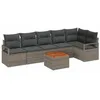 Image de vidaXL Ensemble de canapé de Jardin 7 pcs Gris, Style de Vie en Plein air, canapé de Rangement Moderne, mobilier résistant aux intempéries, pour Jardin et terrasse
