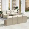 Image de vidaXL Ensemble de canapé de jardin 9 pcs Beige et crème polyrotin