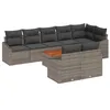 Image de vidaXL Ensemble de canapé de Jardin avec Stockage 9 pcs Gris polyrotin, Ensemble Moderne pour Jardin et terrasse, mobilier extérieur Durable, résistant aux UV, canapé Loisir