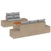 Image de vidaXL Ensemble de canapé de Jardin 6 pcs Beige et Gris Clair, Ensemble de Meubles modulables Modernes pour Jardin, matériaux résistants UV, Salon, terrasse, Patio, Deck
