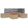 Image de vidaXL Ensemble de canapé de Jardin 5 pcs Beige et Gris Clair, Ensemble de canapés de Jardin, Design Moderne, matériaux résistants aux UV, Assise extérieure Polyvalente