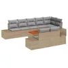 Image de vidaXL Ensemble de canapé de Jardin 9 pcs Beige et Gris Clair, Mobilier de Jardin et terrasse, canapé de Rangement Chic, Ensemble résistant aux UV pour se détendre à l'extérieur