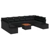 Image de vidaXL Ensemble de canapé de Jardin 11 pcs Noir, Jardin et terrasse, Solutions de Rangement Modernes, Ensemble canapé en Rattan Durable pour se détendre