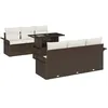 Image de vidaXL Ensemble de canapé de Jardin 7 pcs Marron Poly rotin, Sofa modulable Moderne, Jardin et terrasse, Ensemble détente, mobilier d'extérieur, assises en rotin