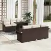 Image de vidaXL Ensemble de canapé de jardin 7 pcs Marron Poly rotin
