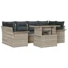 Image de vidaXL Ensemble de canapé de Jardin 7 pcs Gris Clair Poly rotin, Sofa modulable pour Jardin et terrasse, canapé léger en rotin synthétique, Solution Lounge Moderne et Confortable
