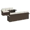 Image de vidaXL Ensemble de canapé de Jardin 8 pcs Marron Poly rotin, Canapé modulable pour Jardin et terrasse, mobilier extérieur stylé, Confortable et Gain de Place