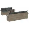 Image de vidaXL Ensemble de canapé de Jardin 8 pcs Gris Poly Rattan, Canapé modulable pour Jardin et terrasse, mobilier extérieur stylé, Confortable et Gain de Place