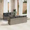 Image de vidaXL Ensemble de canapé de jardin 8 pcs Gris Poly Rattan