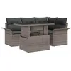 Image de vidaXL Ensemble de canapé de Jardin avec Coussin 5 pcs Gris Poly rotin, Canapé modulable Moderne pour Jardin, terrasse, et Patio, mobilier d'extérieur Tendance