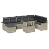 Image de vidaXL Ensemble de canapé de Jardin avec Coussin 9 pcs Gris Clair, Mobilier modulaire pour Jardin et terrasse, canapé d'extérieur, Coin Lounge d'été, détente au Patio