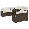 Image de vidaXL Ensemble de canapé de Jardin 9 pcs Marron Poly rotin, Sofa Moderne modulable pour Jardin et terrasse, Salon Chic, Meuble d'extérieur résistant aux UV avec Rangement