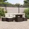 Image de vidaXL Ensemble de canapé de jardin 7 pcs Marron Poly rotin