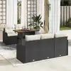 Image de vidaXL Ensemble de canapé de jardin 6 pcs Noir Poly rotin