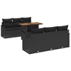 Image de vidaXL Ensemble de canapé de Jardin 7 pcs Noir Poly rotin, Canapé de Jardin et terrasse, modulable, en rotin, résistant aux UV, mobilier extérieur Chic
