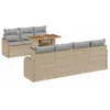 Image de vidaXL Ensemble de canapé de Jardin 8 pcs Beige Poly rotin, Ensemble de canapés de Jardin, mobilier d'extérieur Moderne, résistant aux UV, Salon Fonctionnel en rotin