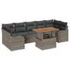 Image de vidaXL Ensemble de canapé de Jardin 8 pcs Gris Poly rotin, Canapé d'extérieur Moderne, modulable, résistant aux UV, pour Jardin et terrasse, Confortable et stylé