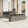 Image de vidaXL Ensemble de canapé de jardin 9 pcs Gris Poly rotin