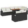 Image de vidaXL Ensemble de canapé de Jardin 9 pcs Noir Poly rotin, Canapé de Jardin Contemporain, agencement Moderne, mobilier modulaire résistant UV pour Votre terrasse