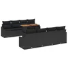 Image de vidaXL Ensemble de canapé de Jardin 9 pcs Noir Poly rotin, Sofa Moderne en canapé, résistant aux intempéries, idéal pour Le Jardin, Ensemble en rotin et Acacia