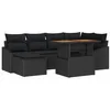 Image de vidaXL Ensemble de canapé de Jardin 7 pcs Noir Poly rotin, Canapé modulaire Jardin et terrasse, Durable, résistant aux UV, léger, espaces de Rangement, détente en extérieur