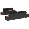 Image de vidaXL Ensemble de canapé de Jardin 8 pcs Noir Poly rotin, Canapés de Jardin Tendance, canapé extérieur Minimaliste, Sofa modulable, Lounge résistant aux intempéries, rangements Pratiques