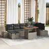 Image de vidaXL Ensemble de canapé de jardin avec coussin 8 pcs Gris polyrotin
