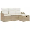 Image de vidaXL Ensemble de canapé de Jardin avec Coussin 4 pcs Poly rotin, Sofa d'extérieur Moderne, Durable, léger, résistant UV, avec Rangement, Design modulable pour Jardin et terrasse
