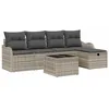 Image de vidaXL Ensemble de canapé de Jardin 6 pcs Gris Clair Poly rotin, Canapé modulable extérieur Moderne, mobilier Ergonomique, résistant aux UV, Coin détente pour Jardin et terrasse