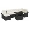 Image de vidaXL Ensemble de canapé de Jardin avec Coussin 8 pcs Noir Poly rotin, Canapé modulaire pour Jardin et terrasse, Meuble d'extérieur léger, résistant aux UV, avec rangements