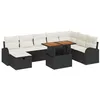 Image de vidaXL Ensemble de canapé de Jardin 9 pcs Noir polyrotin, Canapé modulaire Moderne pour Jardin et terrasse, léger, résistant au Soleil, avec Rangement