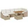 Image de vidaXL Ensemble de canapé de Jardin 8 pcs Beige polyrotin, Canapé de Jardin, mobilier modulaire, résistant UV, léger et Pratique avec rangements, Parfait pour Votre Patio